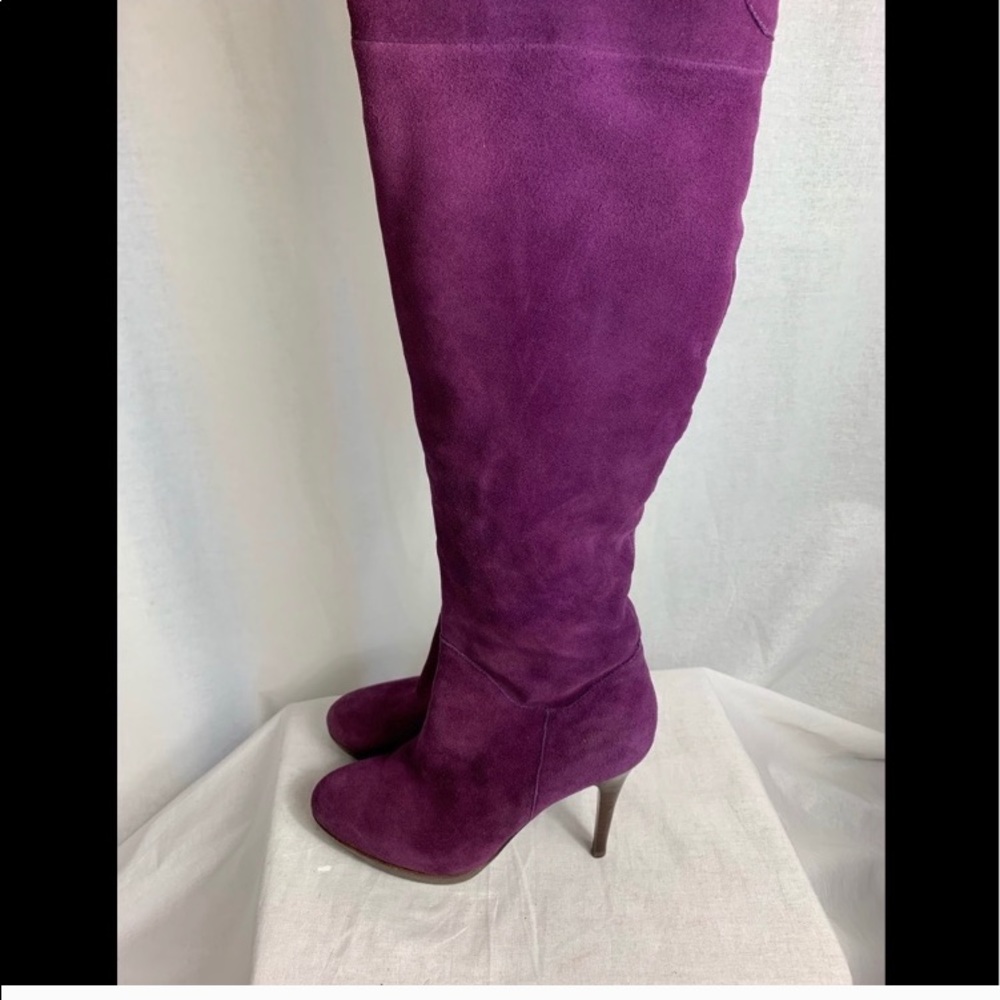 Sam Edelman Over Knee Purple Suede Boot w/ Heel